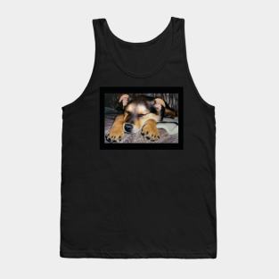 Sleeping Shepheard Puppy Tank Top